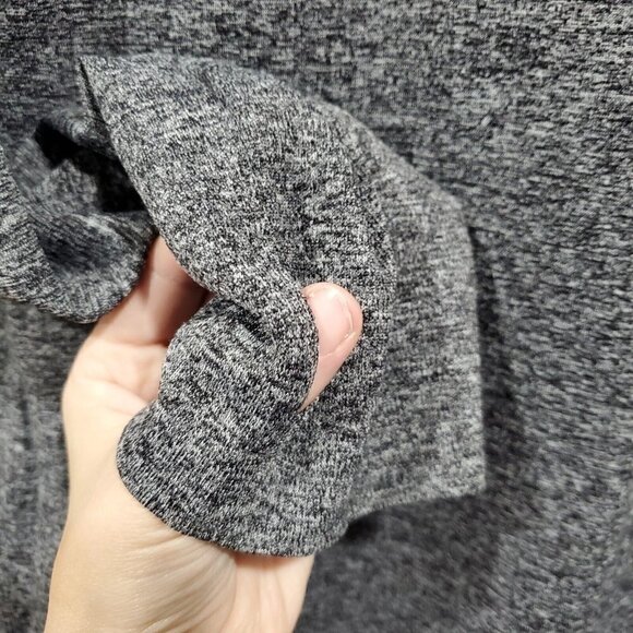 Maidenform Women's Gray Cowlneck Long-Sleeved Moisture Wick Thumbholes T… - Picture 4 of 10